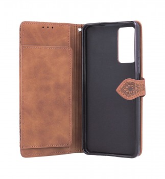 Knížkové pouzdro na Xiaomi Redmi Note 11 Pro se zipem hnědé_1