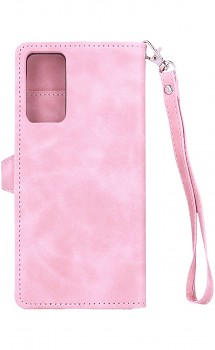 Knížkové pouzdro na Xiaomi Redmi Note 11 Pro se zipem růžové