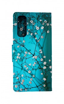 Knížkové pouzdro na Realme 7 Modré s květy