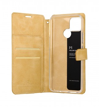 Knížkové pouzdro Molan Cano Issue Diary na Realme 7i zlaté (2)