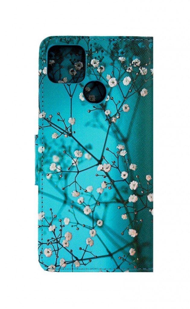 Knížkové pouzdro na Realme 7i Modré s květy