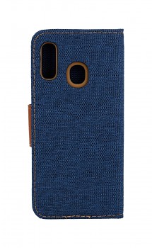 Knížkové pouzdro Canvas na Samsung A20e modré tmavé
