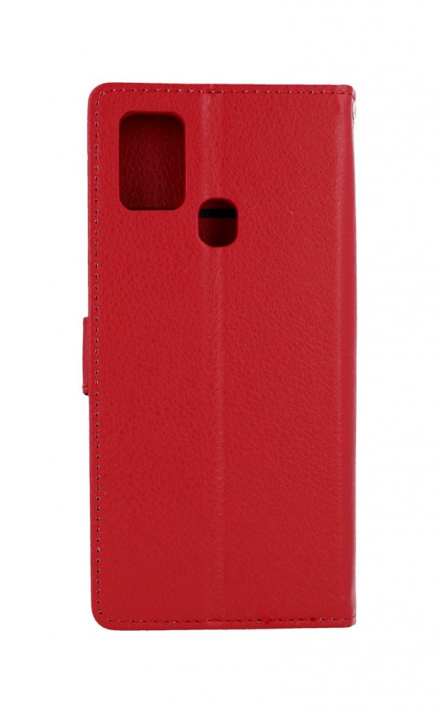 Knížkové pouzdro na Samsung A21s červené s přezkou