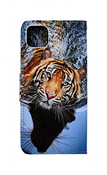 Knížkové pouzdro na Samsung A22 5G Hnědý tygr
