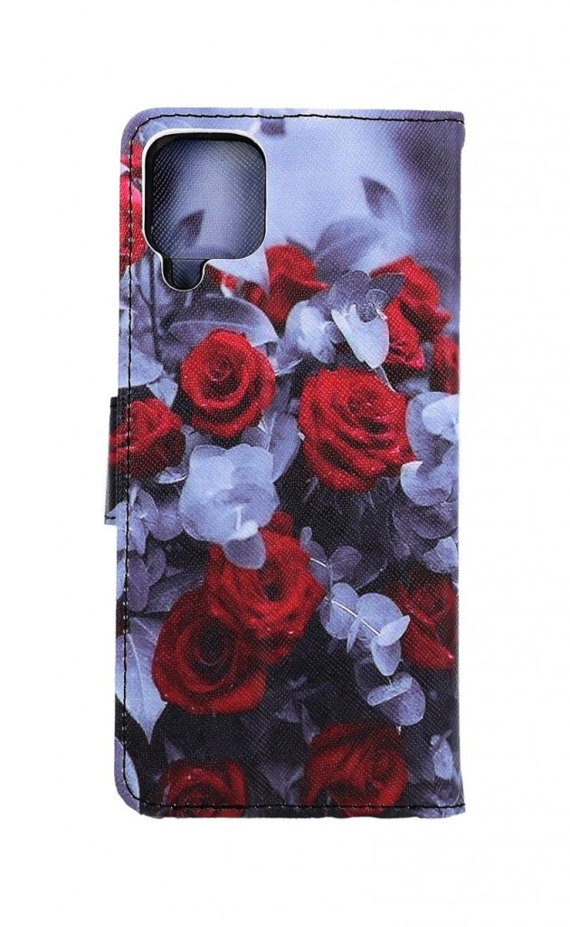 Knížkové pouzdro na Samsung A22 Červené růže mix