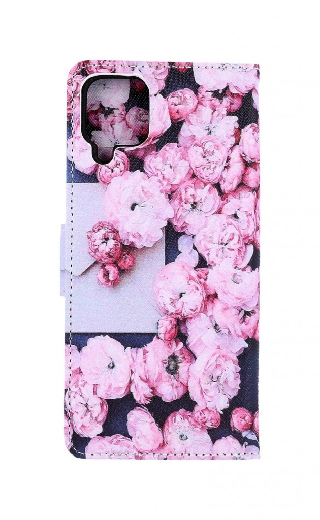Knížkové pouzdro na Samsung A22 Růžové květy