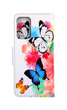 Knížkové pouzdro na Samsung A52 Barevné s motýlky