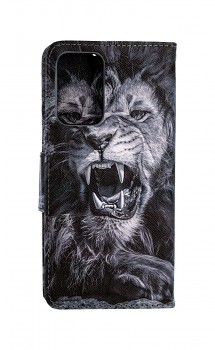 Knížkové pouzdro na Samsung A52 Černobílý lev