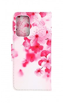 Knížkové pouzdro na Samsung A52 Růžové kvítky