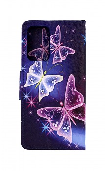 Knížkové pouzdro na Samsung A52 Modré s motýlky
