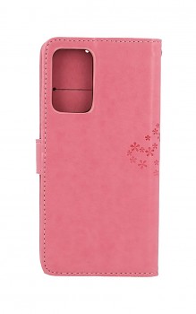 Knížkové pouzdro na Samsung A52 Růžový strom sovičky