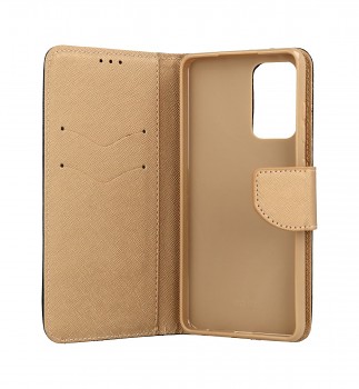 Knížkové pouzdro na Samsung A52s 5G černo-zlaté (2)