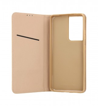 Knížkové pouzdro Smart Magnet na Samsung S21 Ultra zlaté (2)