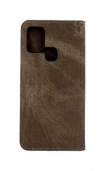 Knížkové pouzdro Wallet na Samsung A21s šedo-hnědé