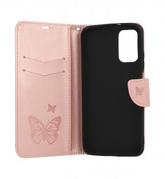 Knížkové pouzdro na Xiaomi Poco M3 Butterfly růžové světlé (2)