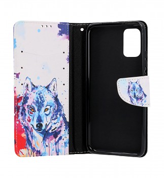 Knížkové pouzdro na Xiaomi Poco M3 Kresba vlka (2)