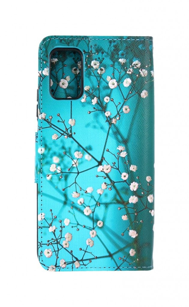 Knížkové pouzdro na Xiaomi Poco M3 Modré s květy