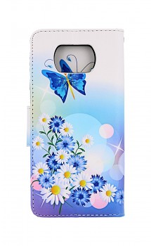 Knížkové pouzdro na Xiaomi Poco X3 Bílé s motýlkem