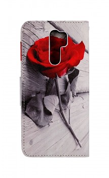 Knížkové pouzdro na Xiaomi Redmi 9 Červená růže