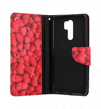 Knížkové pouzdro na Xiaomi Redmi 9 Maliny (2)