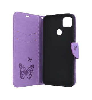 Knížkové pouzdro na Xiaomi Redmi 9C Butterfly fialové (2)