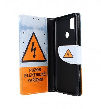 Knížkové pouzdro na Xiaomi Redmi 9C Pozor elektrické zařízení_2