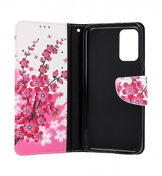 Knížkové pouzdro na Xiaomi Redmi 9T Kytičky textil (2)