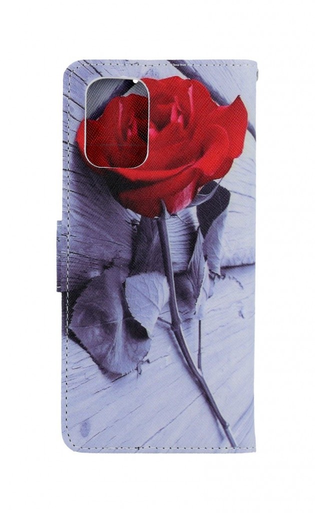 Knížkové pouzdro na Xiaomi Redmi Note 10 Červená růže