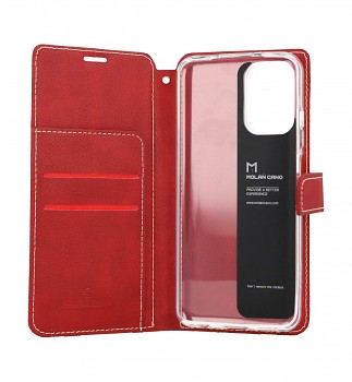 Knížkové pouzdro Molan Cano Issue Diary na Xiaomi Redmi Note 10 červené (2)