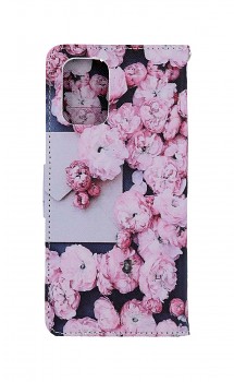 Knížkové pouzdro na Xiaomi Redmi Note 10 Růžové květy