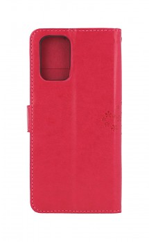 Knížkové pouzdro na Xiaomi Redmi Note 10 Tmavě růžový strom sovičky