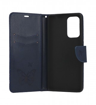 Knížkové pouzdro na Xiaomi Redmi Note 10 Pro Butterfly modré tmavé (2)