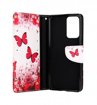 Knížkové pouzdro na Xiaomi Redmi Note 10 Pro Růžoví motýlci (2)