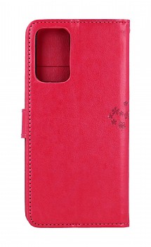 Knížkové pouzdro TopQ na mobil Xiaomi Redmi Note 12S Tmavě růžový strom sovičky