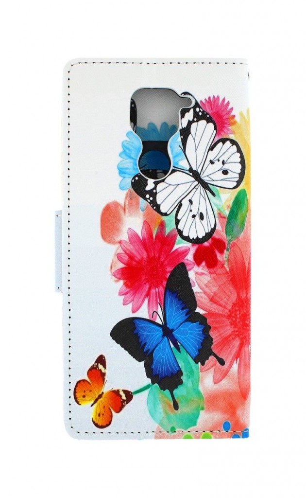 Knížkové pouzdro na Xiaomi Redmi Note 9 Barevné s motýlky