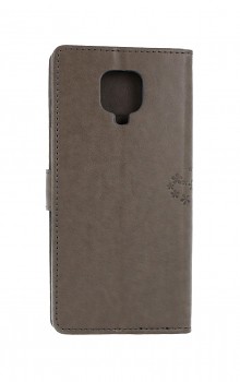 Knížkové pouzdro na Xiaomi Redmi Note 9 Pro Šedý strom sovičky