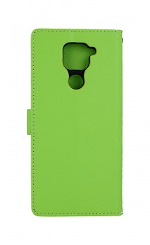 Knížkové pouzdro na Xiaomi Redmi Note 9 zelené s přezkou