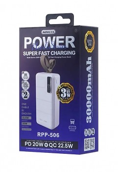 Powerbank Remax RPP-506 Noah 30000mAh bílá 22,5W 1