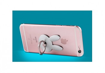 Prsten na mobilní telefon TopQ Králíček stříbrný