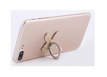 Prsten na mobilní telefon TopQ Králíček zlatý