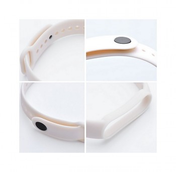 Silikonový řemínek TopQ pro chytré hodinky Xiaomi Mi Band 5-6-7 béžový