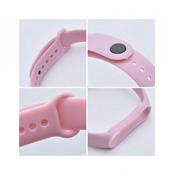 Silikonový řemínek TopQ pro chytré hodinky Xiaomi Mi Band 5-6-7 růžový