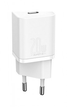 Rychlonabíječka Baseus Super Si 20W pro iPhony včetně datového kabelu bílo-šedá 1