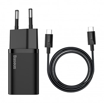 Rychlonabíječka Baseus Super Si 25W včetně datového kabelu USB-C černá