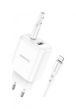 Rychlonabíječka Borofone BN4 pro iPhone včetně Lightning kabelu 20W