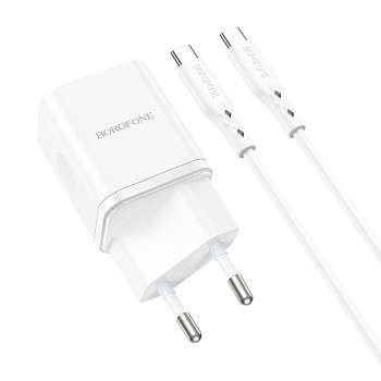 Rychlonabíječka Borofone BN7 20W včetně datového kabelu USB-C bílá 4