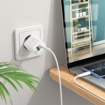 Rychlonabíječka Borofone BN7 20W včetně datového kabelu USB-C bílá 6