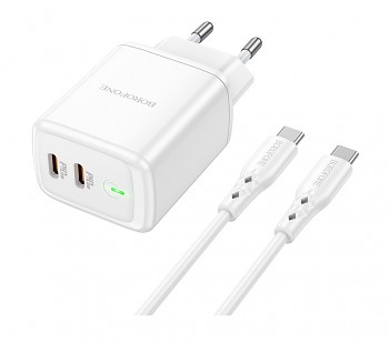 Rychlonabíječka Borofone BN9 Reacher včetně USB-C datového kabelu bílá 35W 1