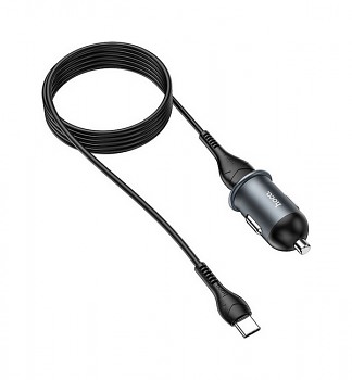 Rychlonabíječka do auta HOCO Z43 vč. datového kabelu USB-C šedá1