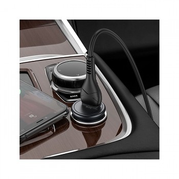 Rychlonabíječka do auta HOCO Z43 vč. datového kabelu USB-C šedá3